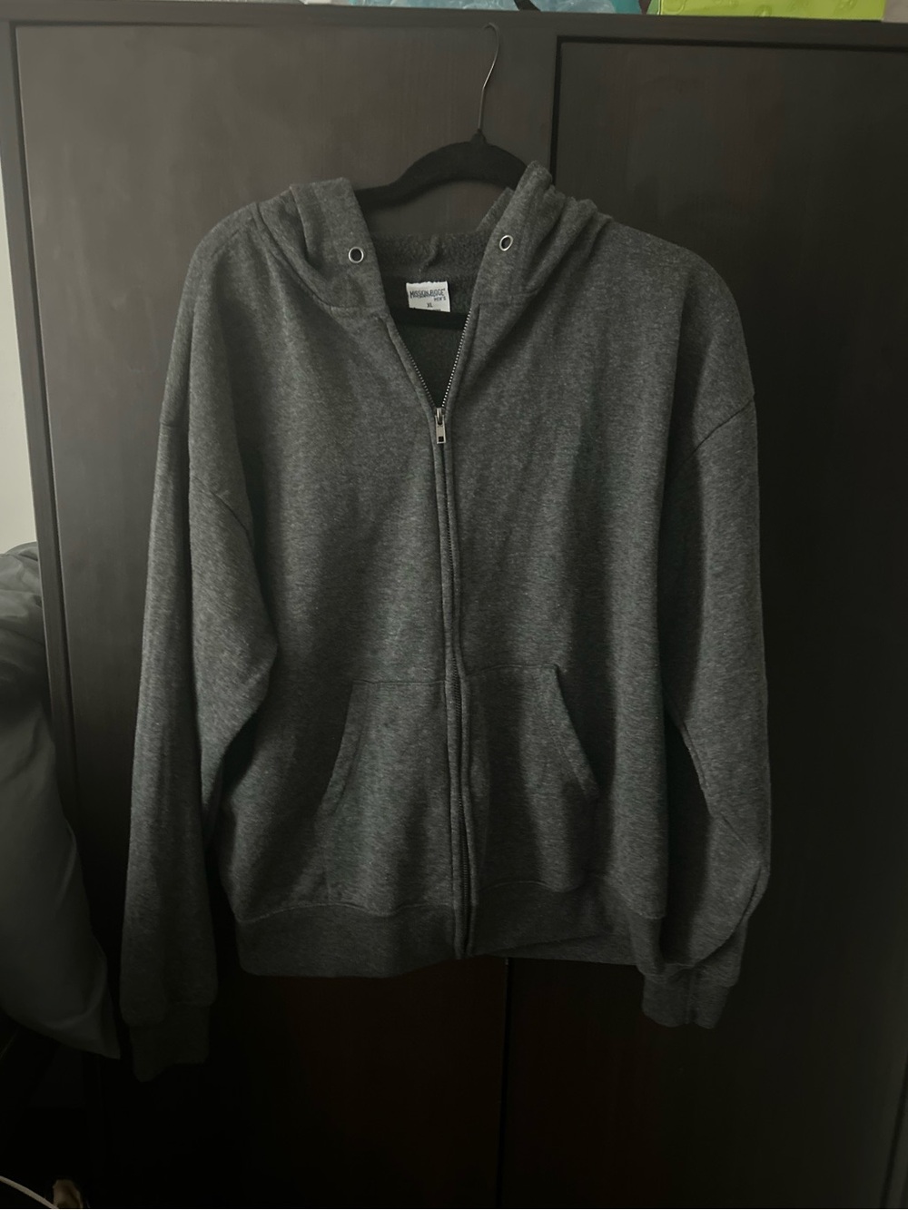 Mission Ridge grey zipper hoodie